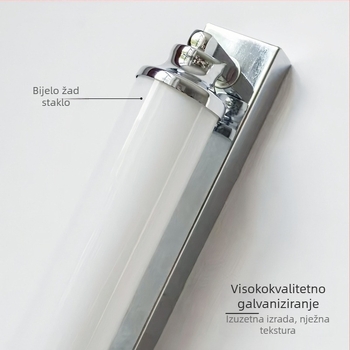Bauhaus nadahnut linearni zidna svjetiljka s muralnim učinkom, dojam vrhunske kvalitete, talijanski minimalističko-industrijski stil, pogodna za hodnik, ulaz i spavaću sobu