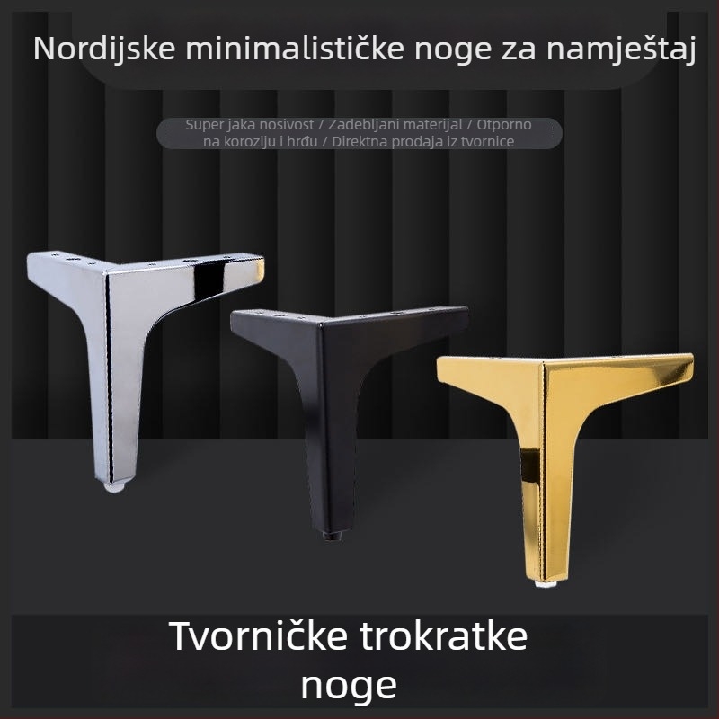 Metalne nogice namještaja za sofu, ormar, konferencijski stol, TV stalak i noćni ormarić – minimalistički dizajn, hladno valjani čelik
