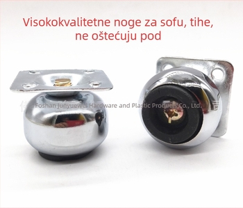35 mm kromirana kuglična noga za kauč i stolić – nožne komponente namještaja, noga kauča, noga stola, nosač noge, podmetač za nogu kreveta