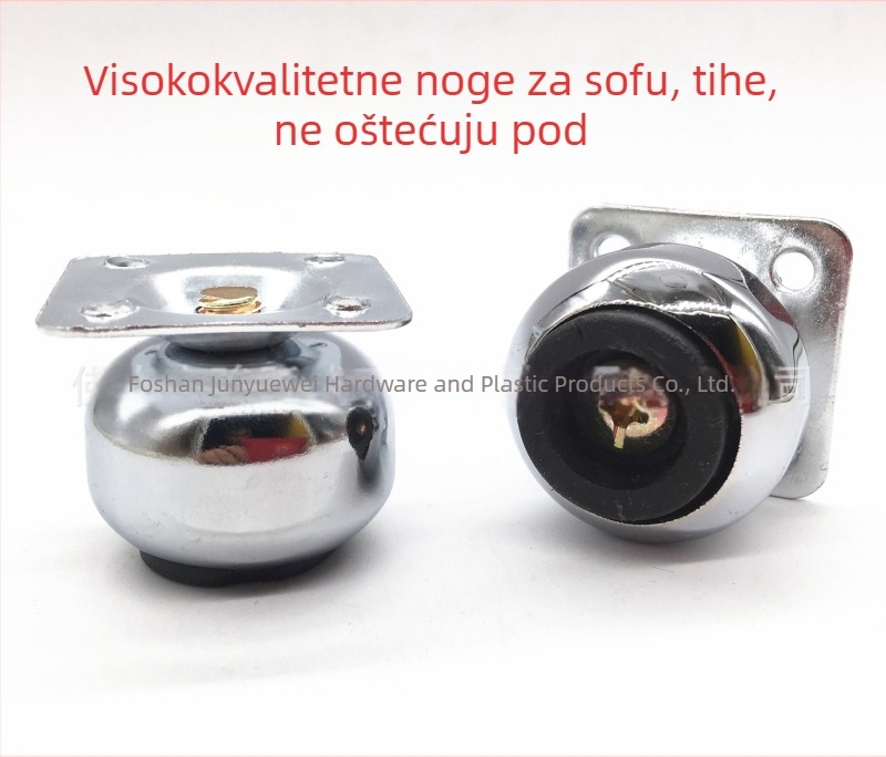 35 mm kromirana kuglična noga za kauč i stolić – nožne komponente namještaja, noga kauča, noga stola, nosač noge, podmetač za nogu kreveta