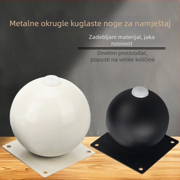 Metalne noge za namještaj od karbonskog čelika, kuglaste okrugle noge za noćne ormariće i komode