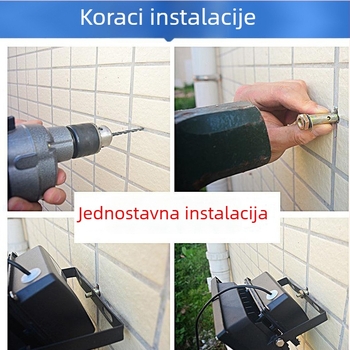 Solarna RGB flood svjetiljka za vanjski dvorište — osvjetljenje za drveće i šarena zidna vrtna svjetiljka
