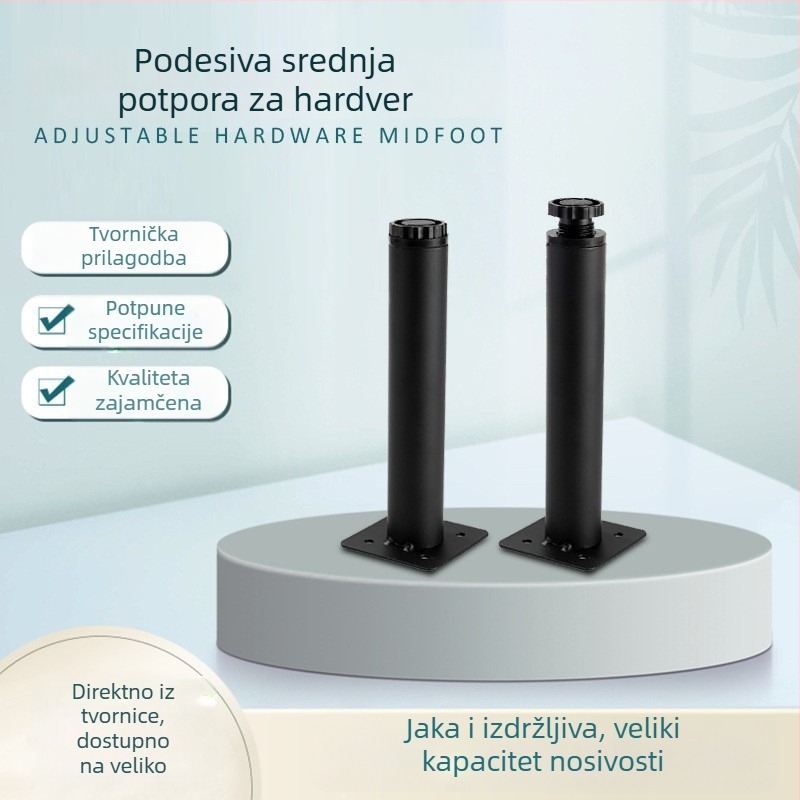 Nordijske metalne noge za namještaj, podesive srednje noge za stoliće za kavu, ormariće i sofe