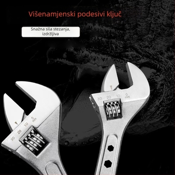 Podesivi cijevni ključ s velikim otvorom, višenamjenski univerzalni ključ