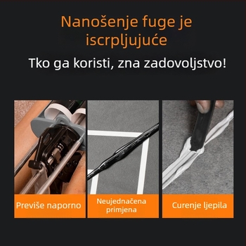 Dvokomponentni alat za popunjavanje fuge s dvostrukom cijevi pištolom za pukotine u kutovima
