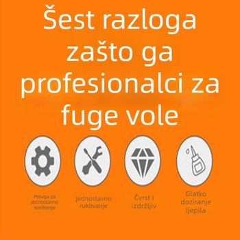 Dvokomponentni alat za popunjavanje fuge s dvostrukom cijevi pištolom za pukotine u kutovima