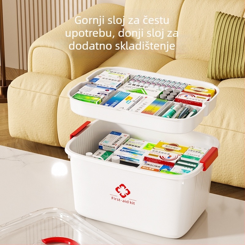 Prenosni komplet prve pomoći velikog kapaciteta s 5 pretinaca