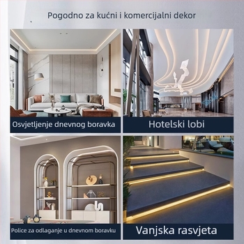 LED trak 220V, visoka svjetlost, za strop dnevnog boravka, bijelo-plava svjetlost, vodootporan linearni svjetlosni trak za reklamne znakove