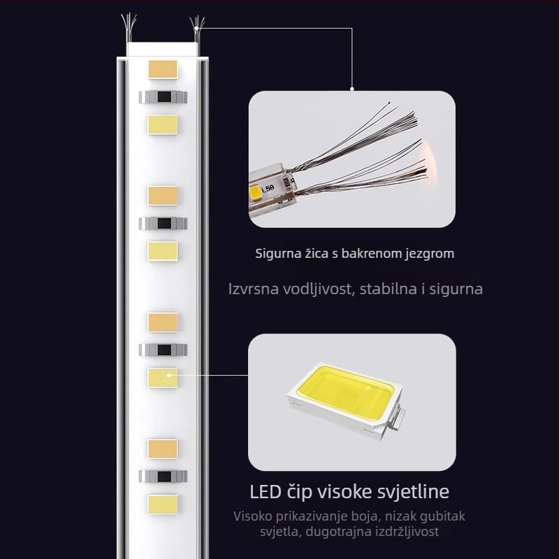 LED trak 220V, visoka svjetlost, za strop dnevnog boravka, bijelo-plava svjetlost, vodootporan linearni svjetlosni trak za reklamne znakove