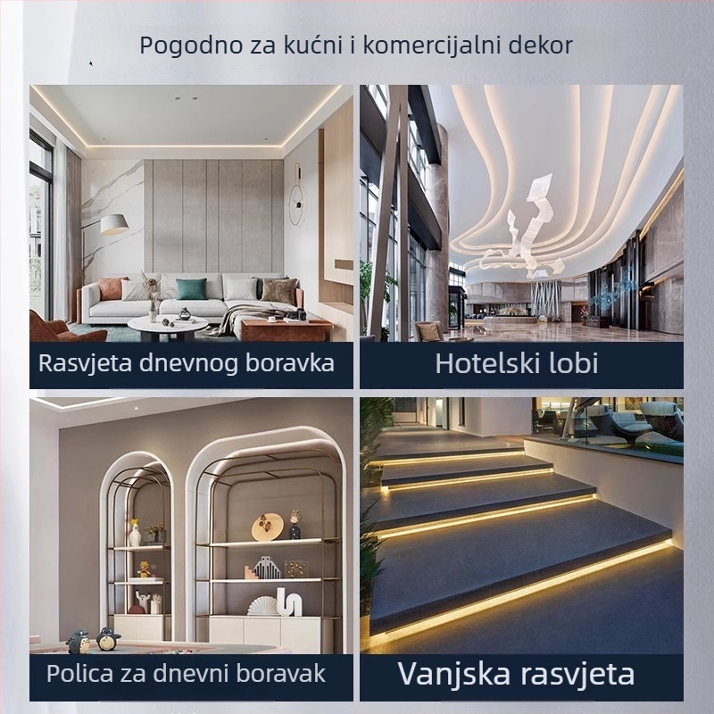 LED trak 220V, visoka svjetlost, za strop dnevnog boravka, bijelo-plava svjetlost, vodootporan linearni svjetlosni trak za reklamne znakove