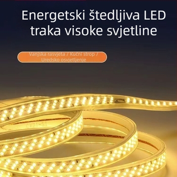 220V LED traka s 320 LED-ova, pet redova dekorativnog osvjetljenja stropa, unutarnja uporaba, bijela/hladna bijela/neutralna bijela i više boja, vodootporna