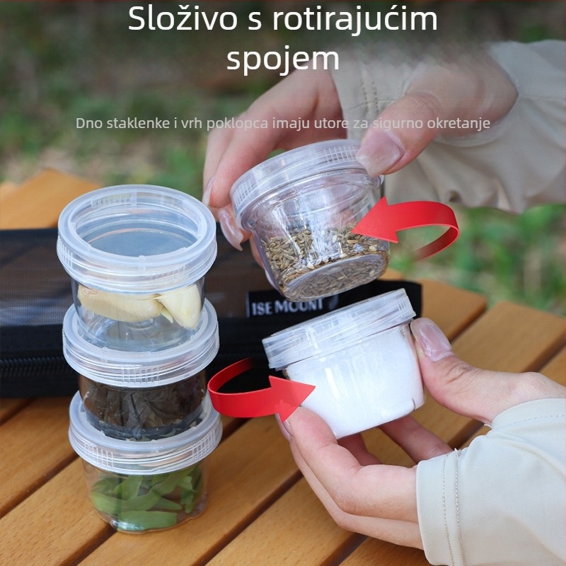 ANJI modulni set vanjskih posuda za začine za kampiranje i roštilj
