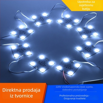 LED traka s reflektirajućim blokovima za plafonsko pozadinsko osvjetljenje, 220V modul, tvrdi LED trak, visoka svjetlina