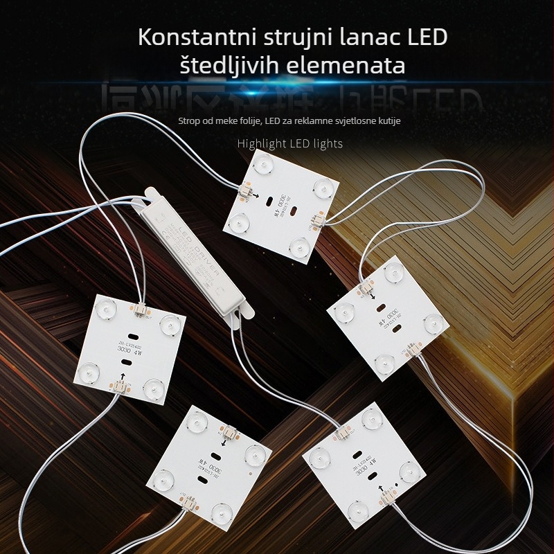 LED traka s reflektirajućim blokovima za plafonsko pozadinsko osvjetljenje, 220V modul, tvrdi LED trak, visoka svjetlina