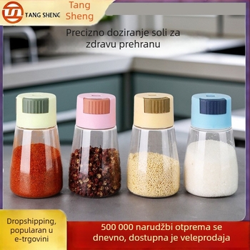 Stakleni set posuda za so u kuhinji, s čvrstim zatvaranjem i kontrolom doze