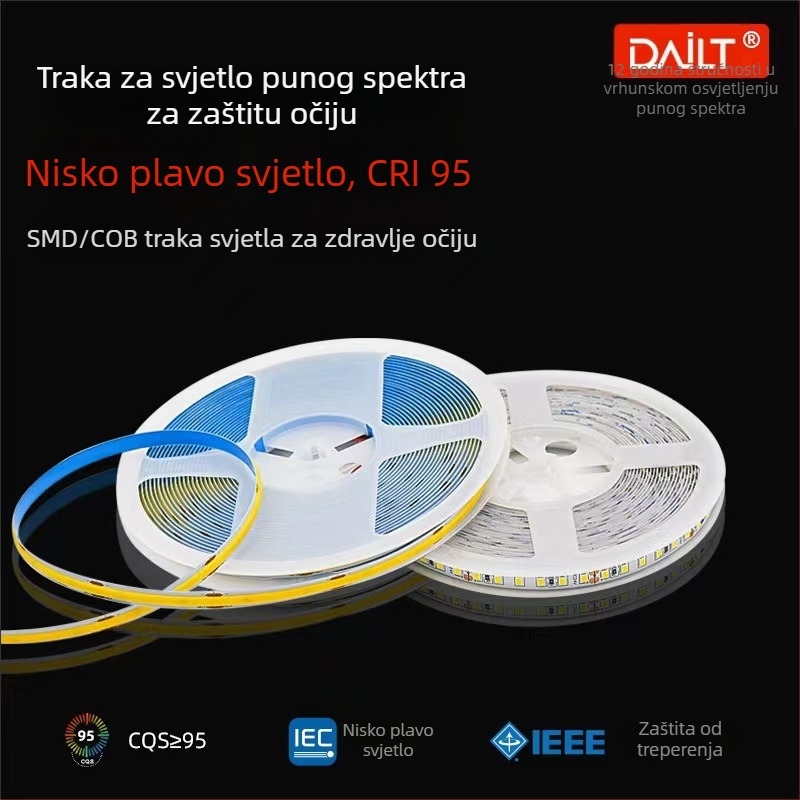 COB LED trak s niskim naponom, samoljepljiv 12V/24V, visoka svjetlina za kućno plafonsko linearno osvjetljenje