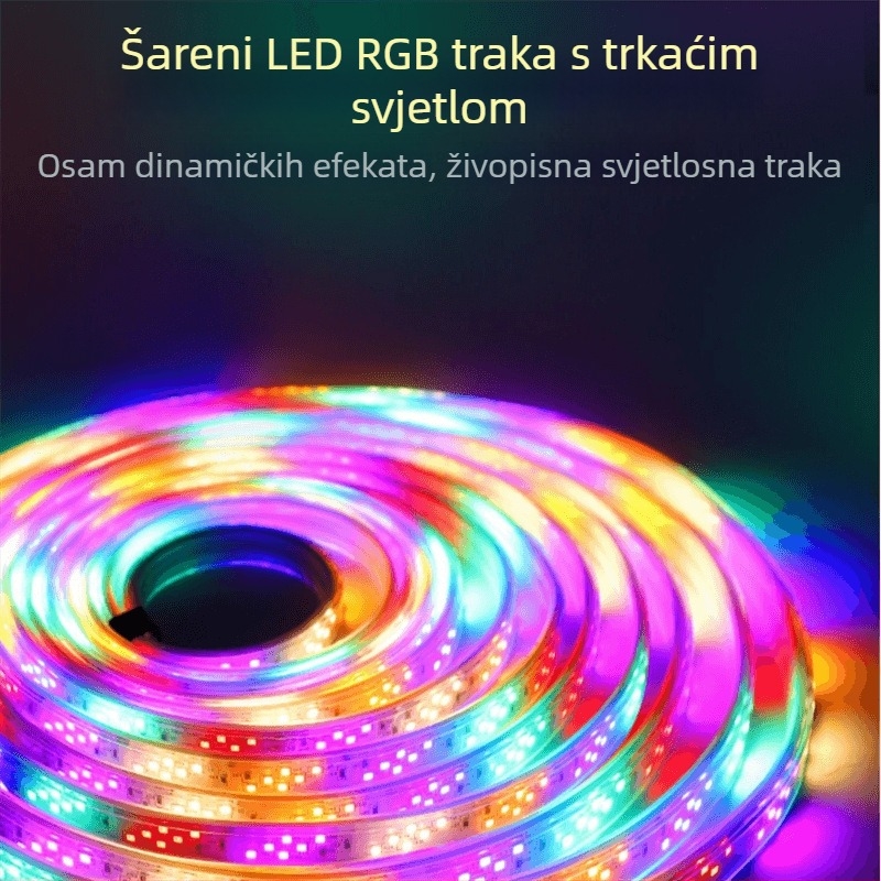 Fleksibilna RGB silikon LED traka, 220V, prilagodljiva svjetlina za vanjsku reklamu