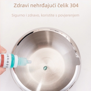 Set okruglih staklenih posuda za začine od nehrđajućeg čelika 304, uključujući posudu za kavu, prozirnu posudu za šećer te posude za sol i papar u kuhinju