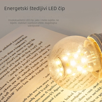LED Magic Bean mala žarulja, trobojna promjena boje, E27 utičnica, prozirna okrugla žarulja, 5W/7W