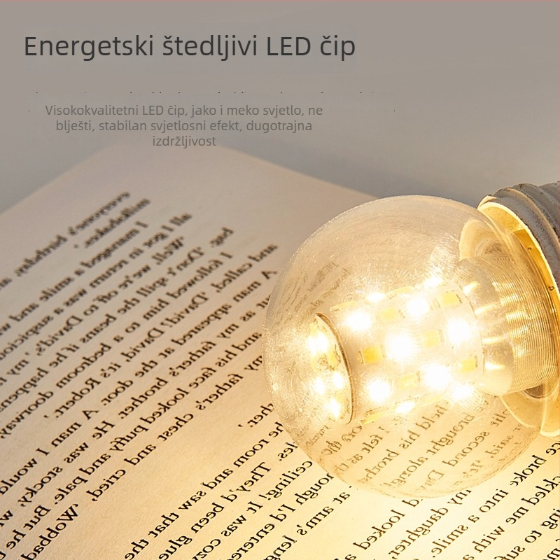 LED Magic Bean mala žarulja, trobojna promjena boje, E27 utičnica, prozirna okrugla žarulja, 5W/7W