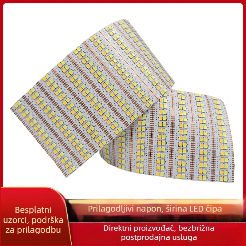 2835 LED trak, ulazno napajanje 3V-24V, 30-120 LED, širina 3-10 mm, monokromatske/dvobojne/RGB opcije