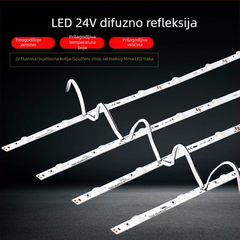 LED traka 24V s difuznim refleksijskim odrazom za reklamno svjetlosno kućište, s lećom i mekanom folijom za rasvjetu stropa