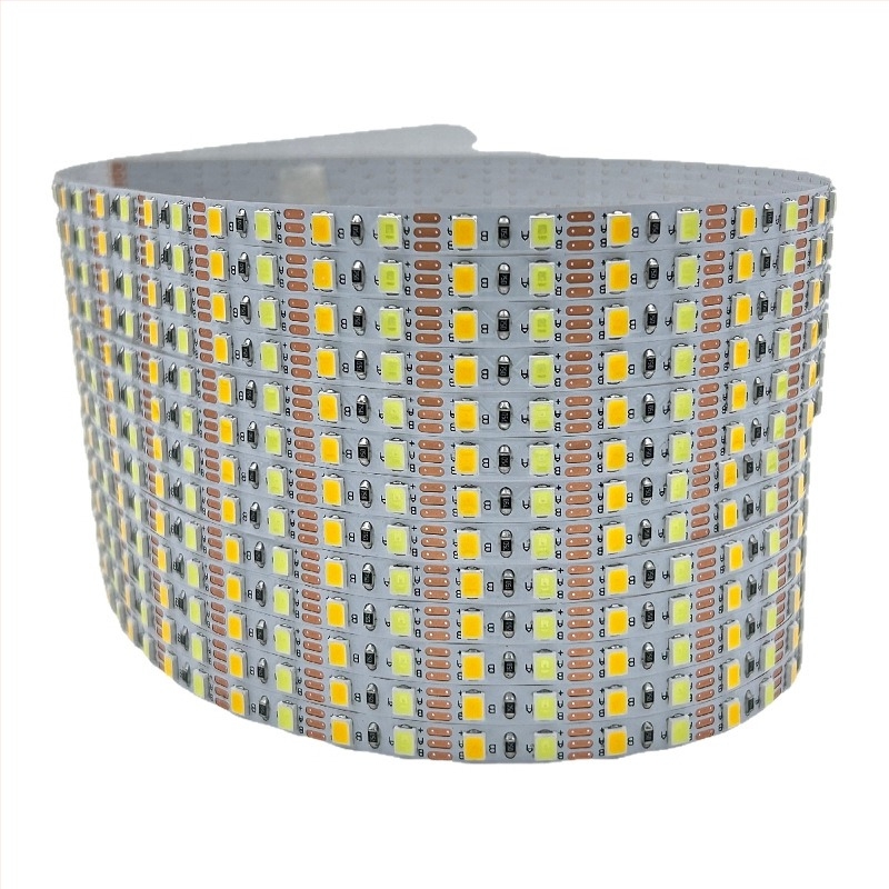 2835 LED trak, 5V, dvobojna i trobojna temperatura, 120 LED, 5 mm, samoljepljiva, rasvjeta za okvir kupaonskog ogledala i make-up ogledala, regulirano osvjetljenje
