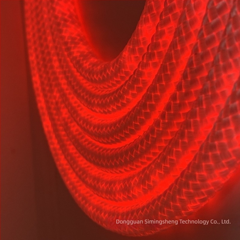 360° kružno LED pleteno uže svjetlo, fleksibilno RGB šareno, vodootporno neon svjetlo
