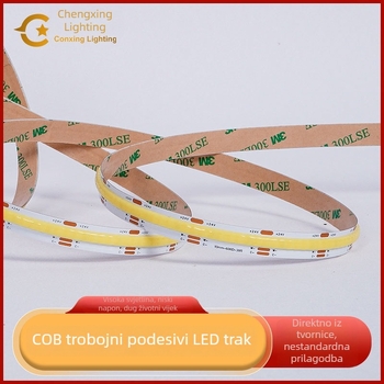 COB LED traka s niskim naponom i upravljanjem putem aplikacije, dvobojna temperatura, 5V/12V/24V, trobojno dimiranje i podešavanje boje, fleksibilna traka