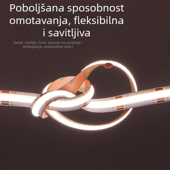 COB LED traka s niskim naponom i upravljanjem putem aplikacije, dvobojna temperatura, 5V/12V/24V, trobojno dimiranje i podešavanje boje, fleksibilna traka