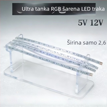 2,6 mm RGB LED traka pune boje s višebojnom prilagodbom za atmosferu u automobilu