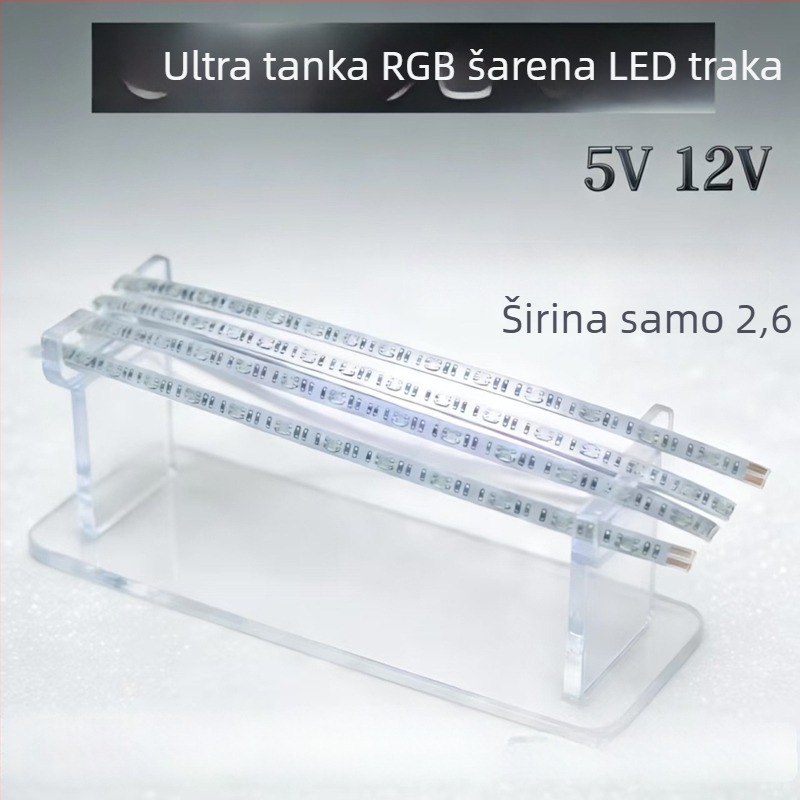 2,6 mm RGB LED traka pune boje s višebojnom prilagodbom za atmosferu u automobilu