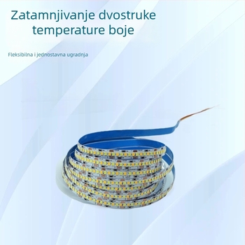 Dvobojna LED traka s 240 LED diodama, 24V DC, regulirano osvjetljenje, unutarnja montaža u strop, 120° snop, 16W/m, 2835 čipovi