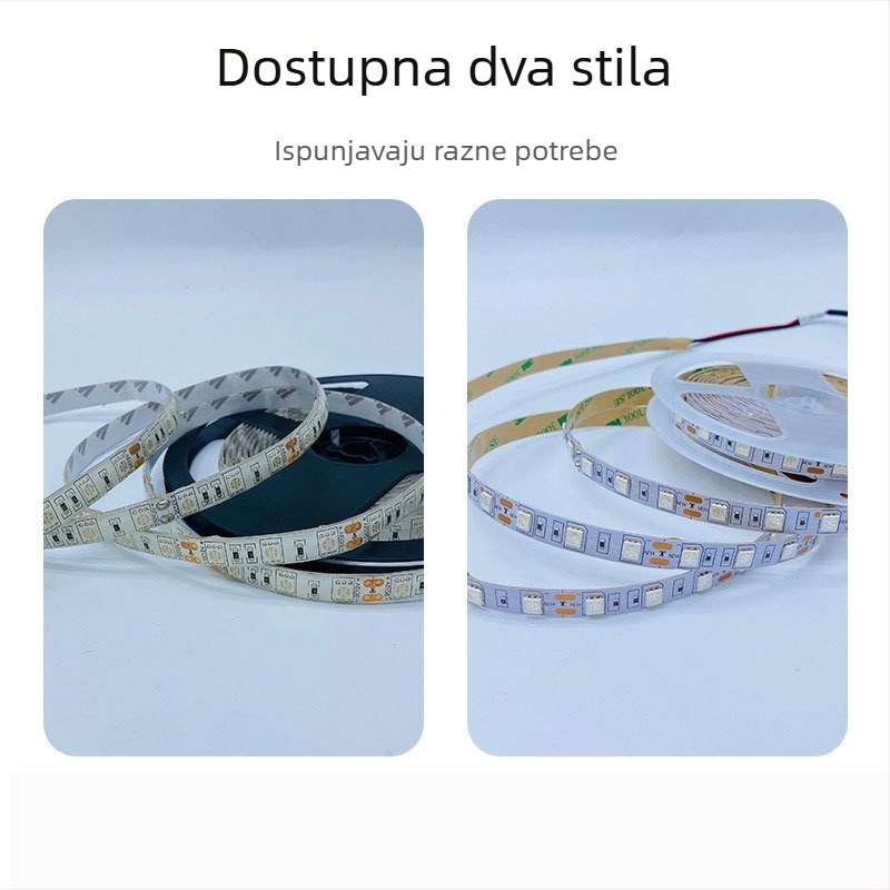 LED trakica za rast biljaka, 60×5050 LED, 12V/24V, visoka svjetlost, CRI 90, 7-14W, podesiva svjetlost, nije vodootporna, ugao zračenja 150°, Sanken LED, USB 5V pomoćno svjetlo, duljina 5 m