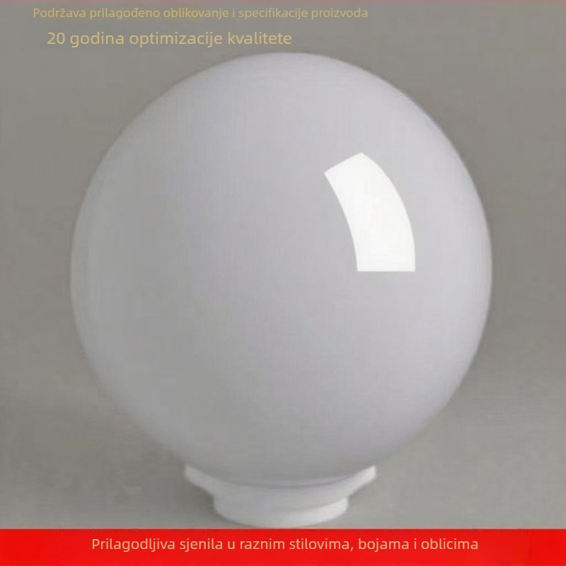 Prilagođeni kružni abažur PMMA akril za vanjsku PC lampu, sferni poklopac dvorišta