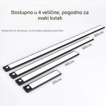 Pametan LED svjetlosni trak s senzorom pokreta za ormariće i garderobu, bežični, baterijski