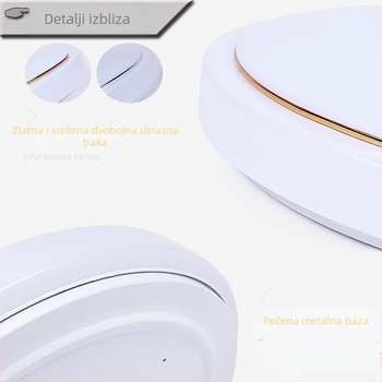 Set kućišta LED stropne lampe, kružnog oblika, minimalistički modern dizajn, PVC mliječno bijela, model 5555