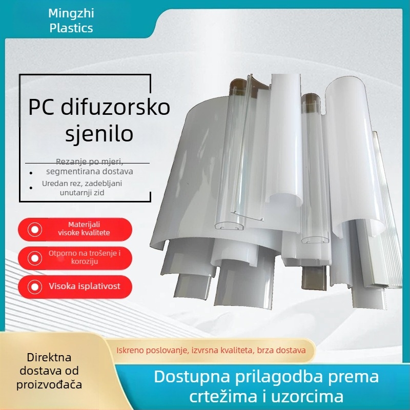 Proziran PC difuzor sjenila za lampu, s posebnim dekorativnim kućištem i plastičnim cijevima