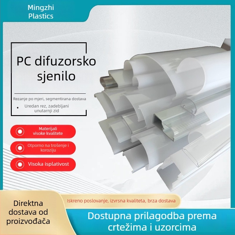 Proziran PC difuzor sjenila za lampu, s posebnim dekorativnim kućištem i plastičnim cijevima