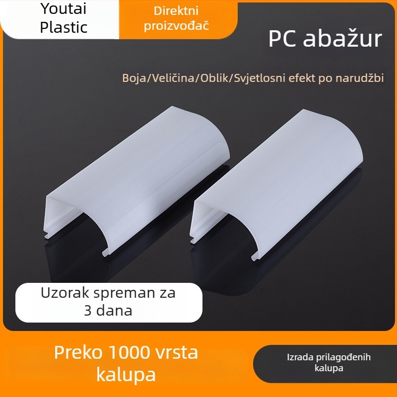 Prilagođeni PC abažur za uredsko i bolničko osvjetljenje, plastični okrugli L-oblik kućište lampe