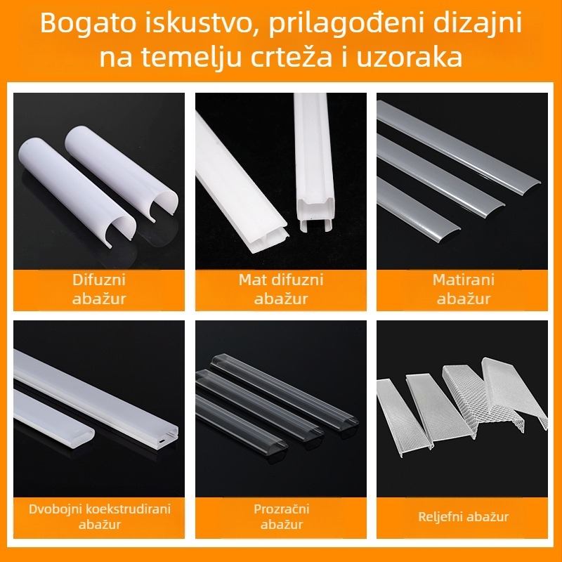 Prilagođeni PC abažur za uredsko i bolničko osvjetljenje, plastični okrugli L-oblik kućište lampe