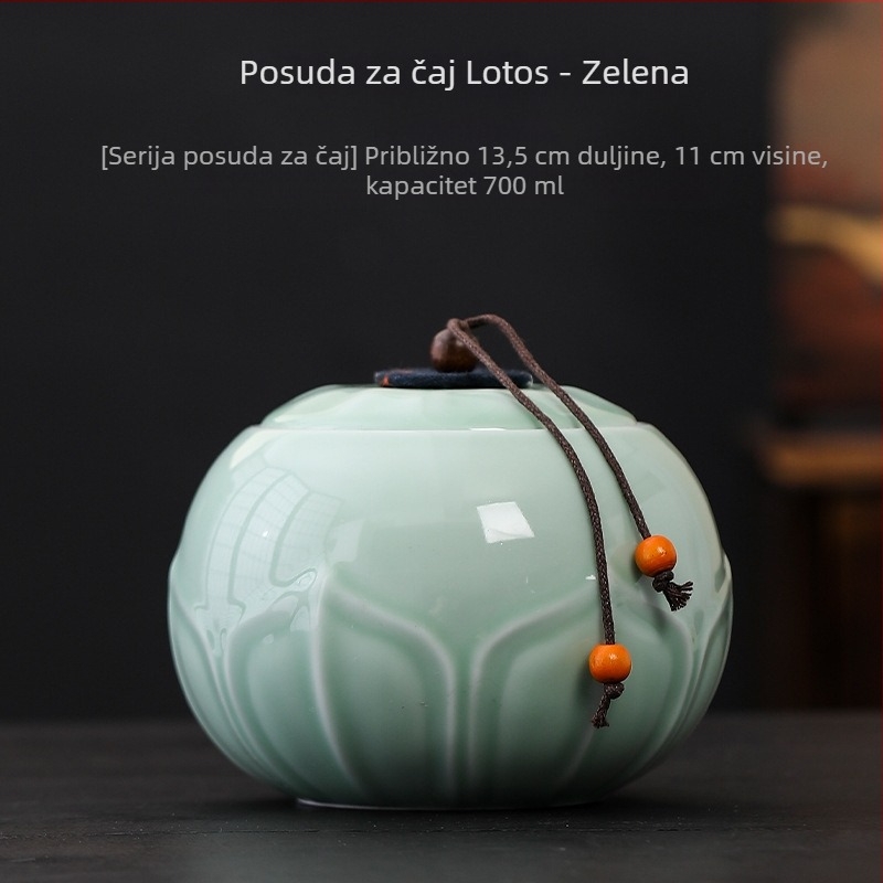 Celadon keramička posuda za čaj, velika hermetična posuda za čaj s prilagođenim logotipom, premium dar