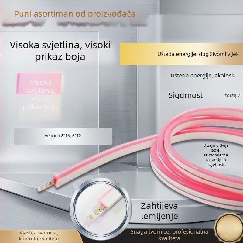 Vanjska vodootporna silikon LED traka, fleksibilni neonski svjetleći natpis