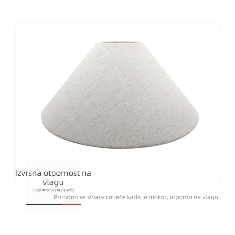 Prilagođeni laneni abažur lampe, okrugli, za dnevni boravak i spavaću sobu, stil wabi-sabi