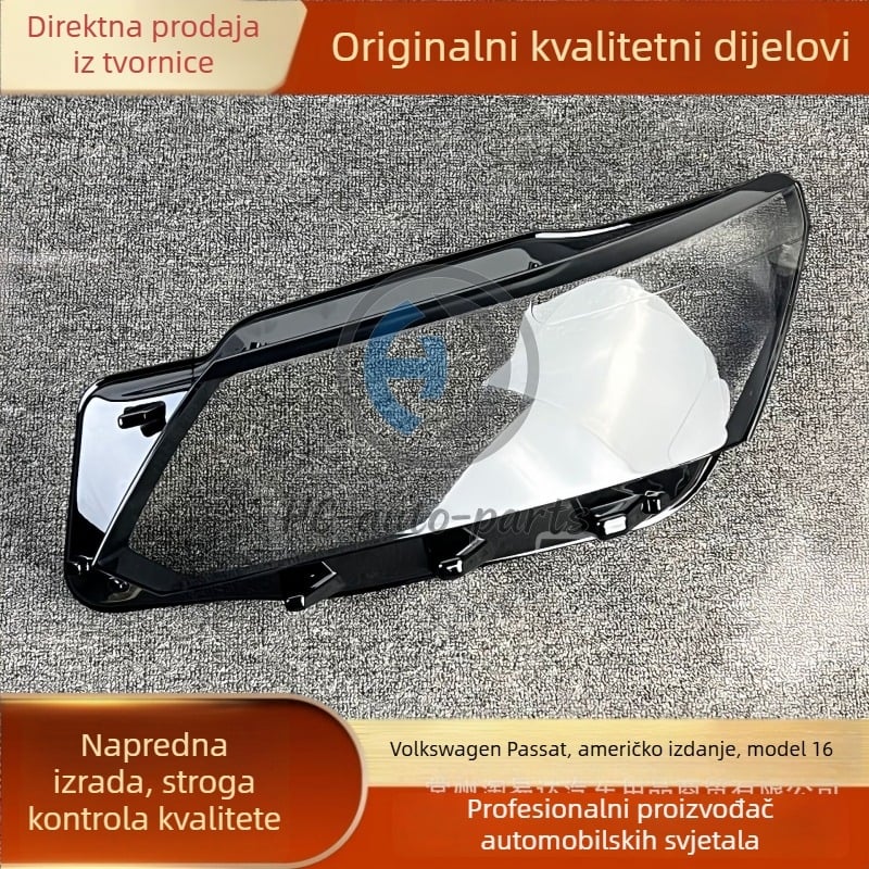 Prozirno kućište prednjeg svjetla Volkswagen Passat (2016–2018), premium kvalitete