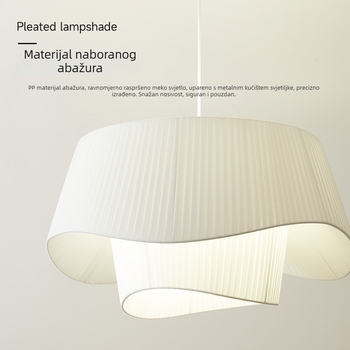 Francuski vintage stil, jednopolni luster s kremastim platnenim abažurom, željezno tijelo, LED rasvjeta, za blagovaonu i dnevni boravak