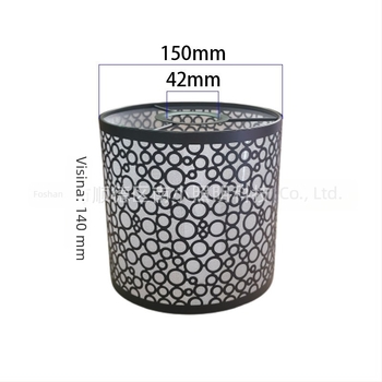 Lampshade od kovanog željeza za stolnu lampu, E27 veliki vijak, anti-odsjaj, moderni minimalistički stil za spavaću sobu