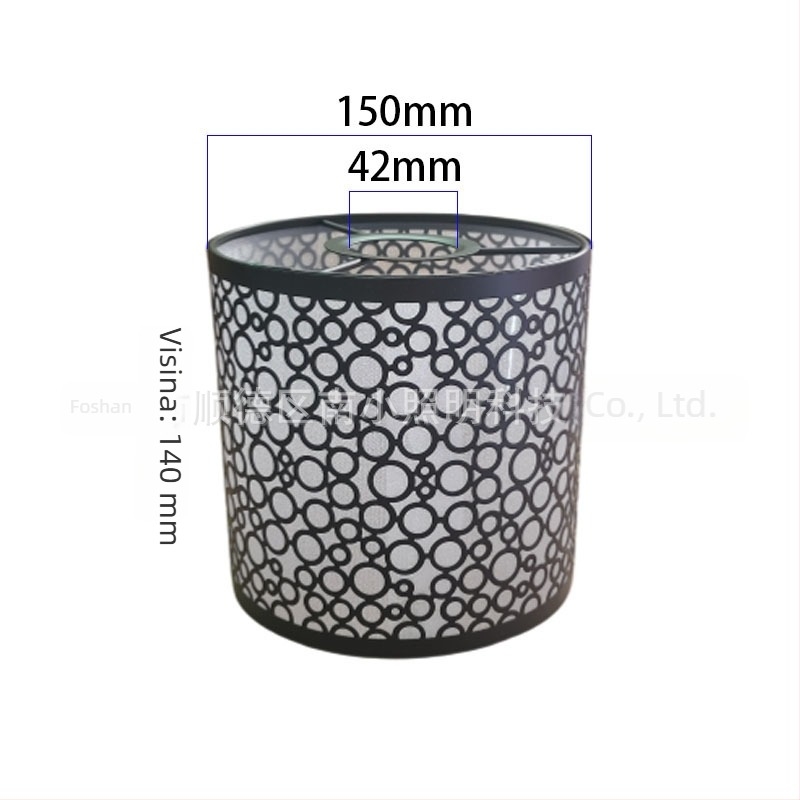 Lampshade od kovanog željeza za stolnu lampu, E27 veliki vijak, anti-odsjaj, moderni minimalistički stil za spavaću sobu