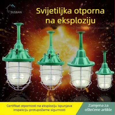 LED plafonska svjetiljka za garažu i podrum, prilagođena očima, novi model, otporna na eksplozije, keramički abažur, zaštita za skladištenje na hladnom, super svijetla
