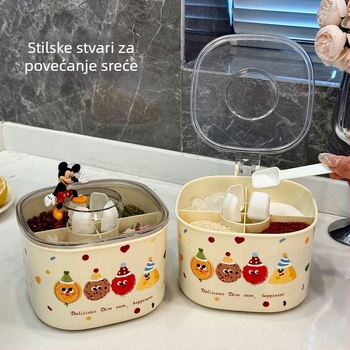Set posuda za začine s višestrukim odjeljcima, integrirani kuhinjski spremnik za začine, vrhunski novi model za skladištenje soli i MSG